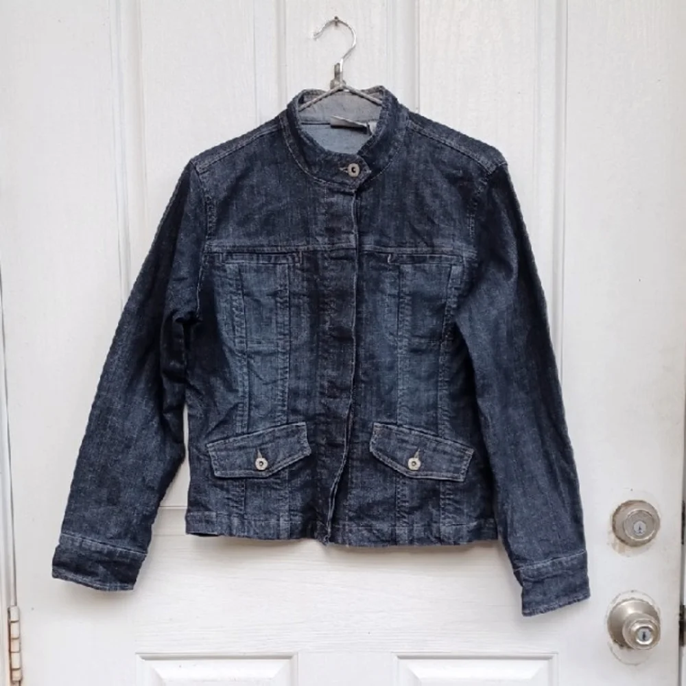 CHICO'S Denim Blue Women's Jacket SZ 0 - Picture 1 of 6